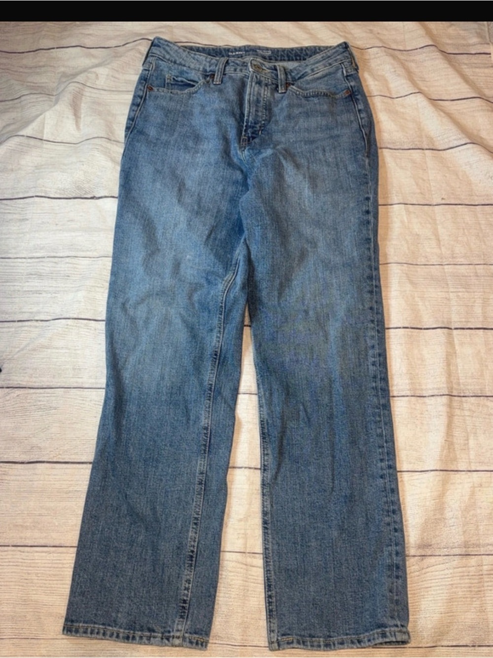 Old Navy Extra High Rise Straight Jeans 8